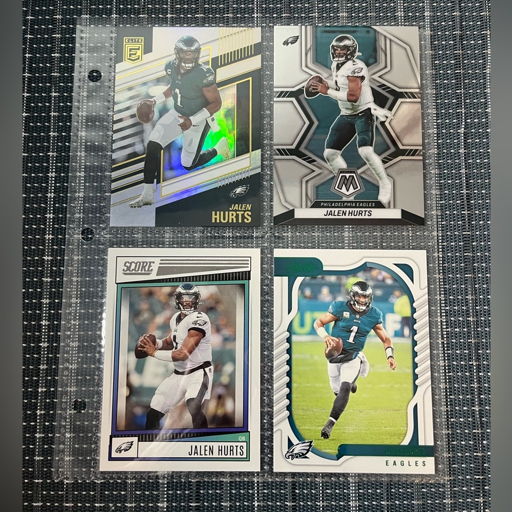 🏈 Jalen Hurts NFL Football Card Collection, Lot of 4